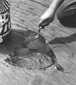 QUICK EMERGENCY REPAIRS are easily accomplished with the EMERGENCY PATCHING KIT. It contains everything necessary to make the repair: 